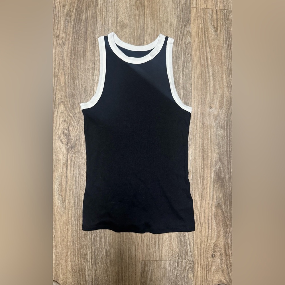 a new day Black Top with White Accents